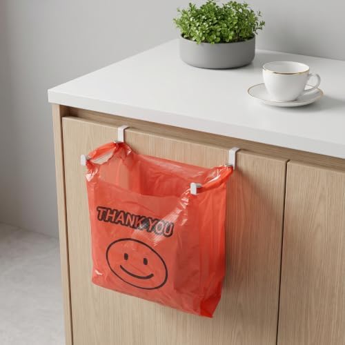Large Trash Bag Holder for Kitchen Cabinets Doors, Under Sink Plastic