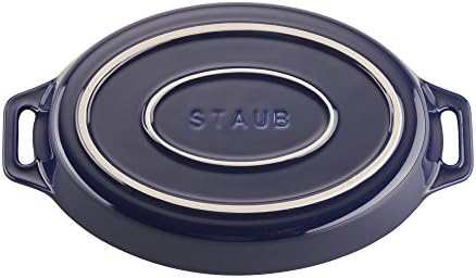 STAUB Ceramic Oval Baking Dish Set, 2-Piece, Dark Blue