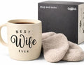 Triple Gifffted Worlds Best Wife Ever Coffee Mug and Socks Gift Set