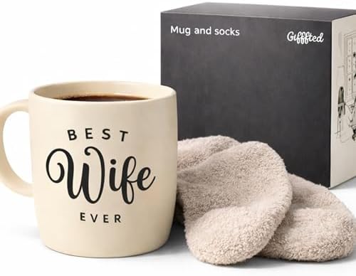 Triple Gifffted Worlds Best Wife Ever Coffee Mug and Socks Gift Set