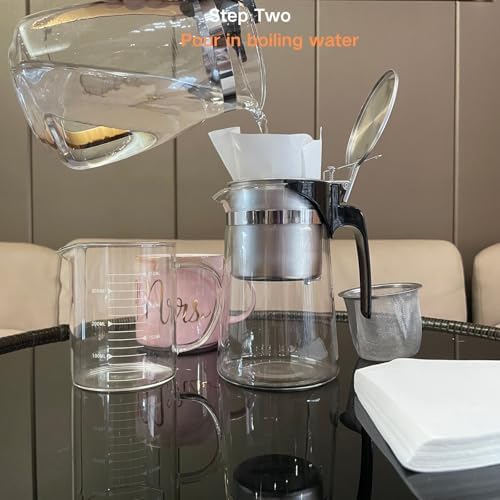 Pour Over Coffee Maker Set, 304 Stainless Steel Coffee Dripper with