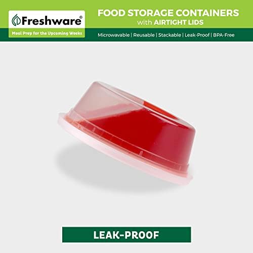 Freshware Food Storage Containers [50 Set] 8 oz Plastic Deli