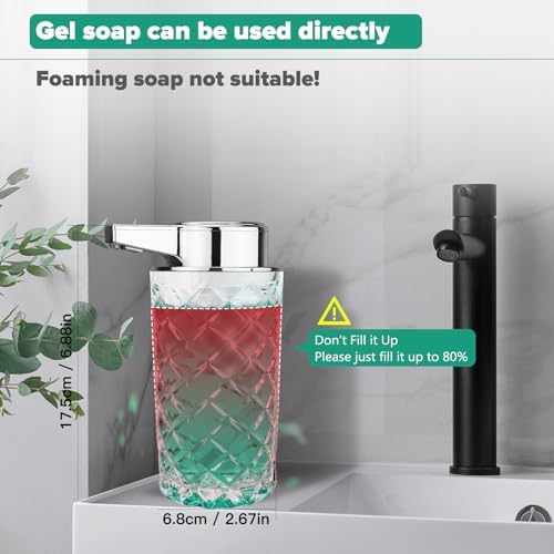 Blancel Automatic Soap Dispenser Touchless Rechargeable Glass