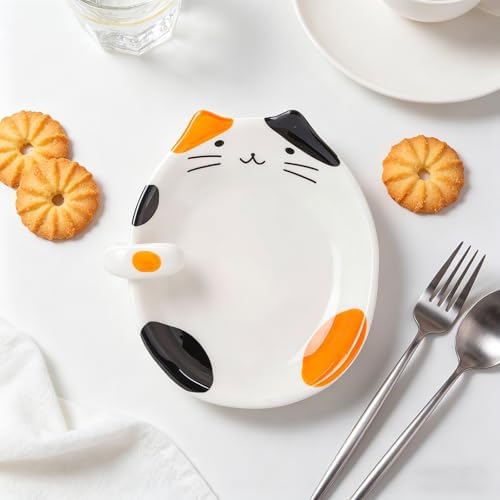 Cat Spoon Rest, Ceramic Cute Spoon Holder Rest for Stove Top, Cat