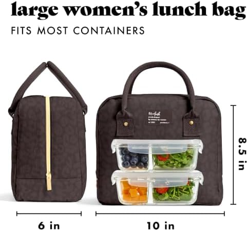 Fit & Fresh Bloomington Lunch Bag for Women - Insulated Large Lunch