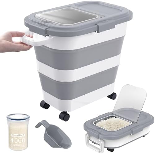 HOYTAMDA 25-35Lbs Collapsible Rice Container