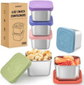 6 Oz Snack Containers with Lids for Kids - 6 Pack Lunch Box