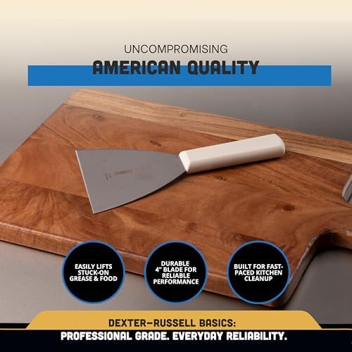 Dexter-Russell Basics 4” Stiff Scraper – P94850, Heavy-Duty Stainless