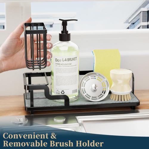 Consumest Sponge Holder for Kitchen Sink - Sink Caddy Organizer with