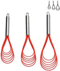 Flat Whisk Set,Stainless Steel 3 Pack 10''+11''+12'' Premium Sturdy-6