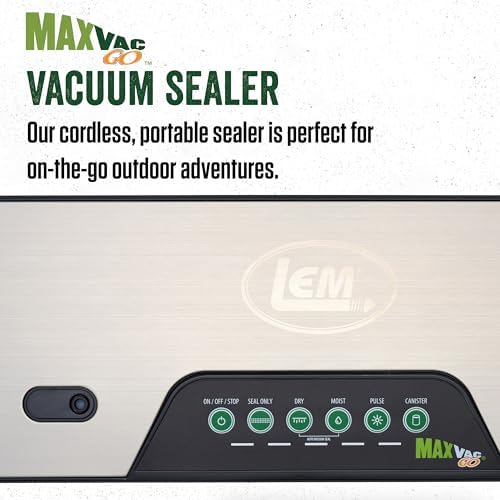 LEM Products MaxVac Go Cordless Vacuum Sealer, Plastic