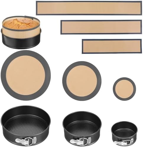 Springform Cake Pans with Silicone Baking Mat and Liners