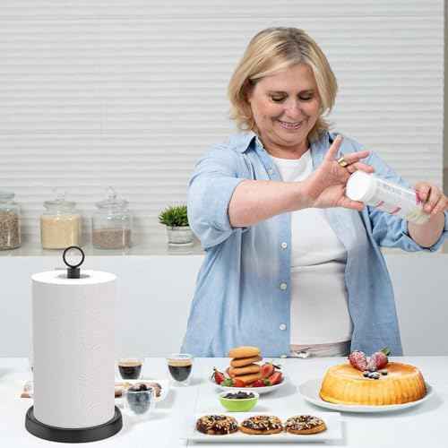 Stainless Steel Countertop Paper Towel Holder, Black