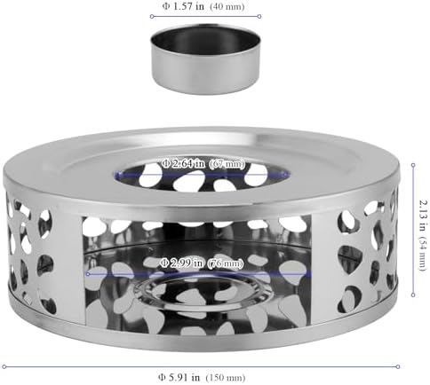 4 PCS Teapot Warmer, Stainless Steel Teapot Warmer, Metal Teapot