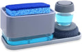 Dish Soap Dispenser with Sponge Holder, 4-in-1 Countertop Pump