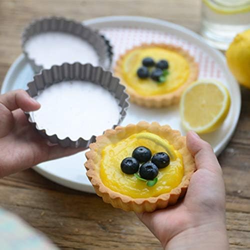 Webake 4 Inch Mini Tart Pan Set of 6, Non-Stick Small Tart Mold Quiche