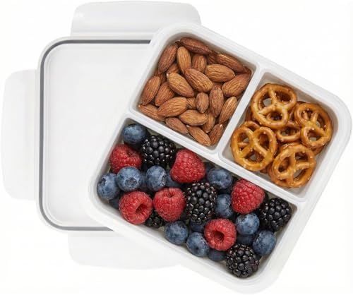 carrotez 3 Compartment Snack Container - 2.4 Cup (570ml)