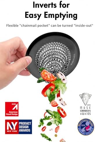 Kitchen Sink Drain Strainer,Patented Reversible Chain Mesh