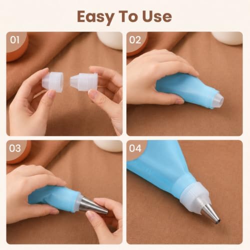 9 PCS Couplers for Piping Bags 3 Sizes Clear Piping Bag Couplers