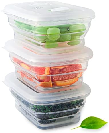 Silicone Collapsible Food Storage Containers with Silicone Leakproof
