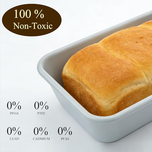 Non-Stick Loaf Pan 9x5, Non-Toxic Lnorganic Ceramic Coating