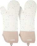 Extra Long Silicone Oven Mitts - Heat Resistant up to 500°F, 15''