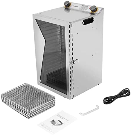 Commercial Food Dehydrator, 18 Stainless Steel Trays, 600W
