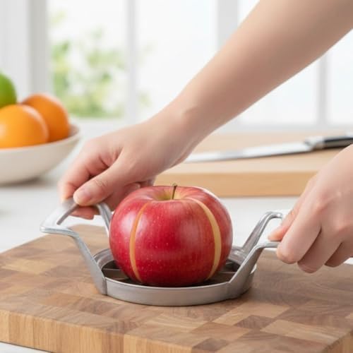 Soro Essentials- 12 Slice Hand-Press Apple Divider Aluminum- Easy to
