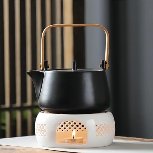 Bamboo's Grocery LoKii Ceramic Teapot Warmer with Cork Cushion, Teapot
