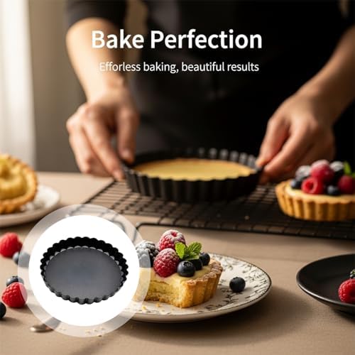 16 Pcs Mini Tart Pans Set, 3.1 inch Tart Pans with Removable Bottoms
