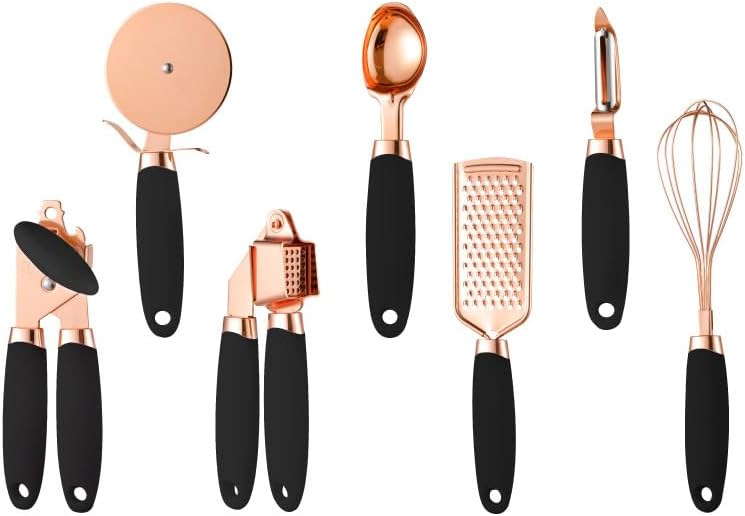 White & Gold Kitchen Tools and Gadgets - Luxe 7PC Cooking Tools and