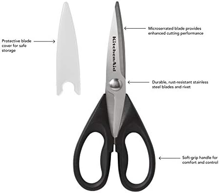 KitchenAid All Purpose Shears with Protective Sheath, One Size, Black