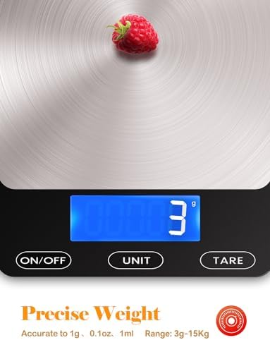 Food Scale -33lb Digital Kitchen Scale for Food Ounces Grams