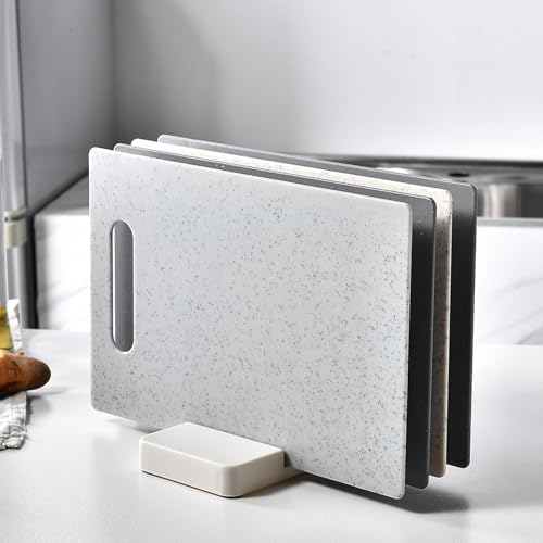 4PCS Chopping Board Set, Plastic Flexible Cutting Boards with Anti