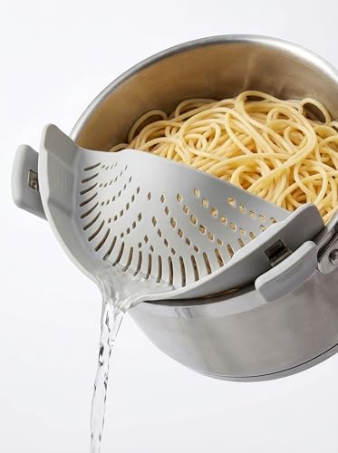 Arlig Clip On Pasta Strainer Silicone Universal Fit for all Pots and