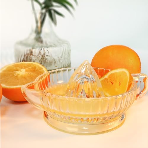 Manual Glass Lemon Squeezer for Fresh Juice