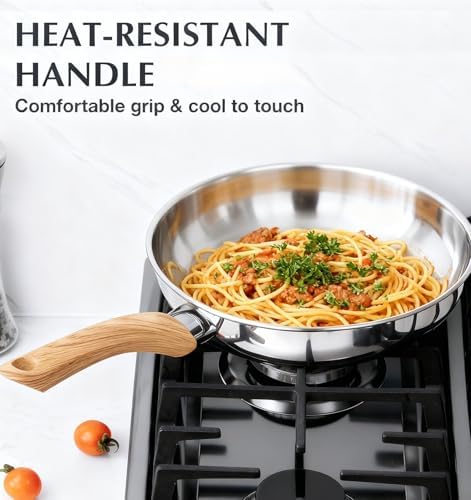 KOCH SYSTEME CS Stainless Steel Frying Pan Set of 3, 8"&10"&12"