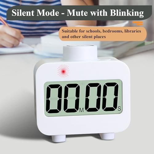 Digital Kitchen Timer with Countdown/Countup, Rotating Knob