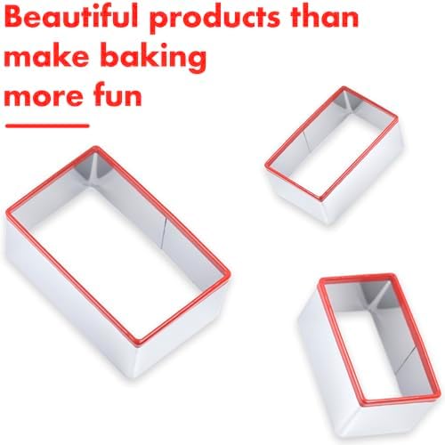 Rectangle Cookie Cutter Set, 3 Pcs, 3" 4" 5"