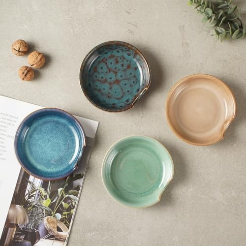 Ceramic Spoon Rest for Stove Top, Utensil Rest for Kitchen Counter