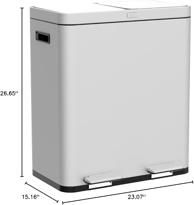 Home Zone Living 16 Gallon Kitchen Trash Can - Image 11
