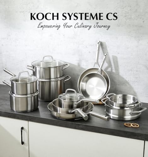 KOCH SYSTEME CS Stainless Steel Cookware Set 23 PCS With 5-Ply Steel Base