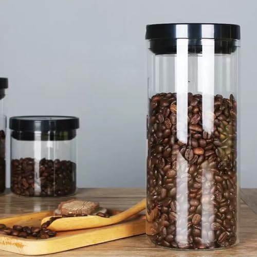 Glass Spaghetti Pasta Storage Container with Lids 65oz - 12inch Tall
