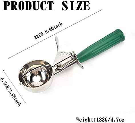 #12(2-2/3 oz.) Stainless Steel Ice Cream Scoop Disher,Stainless Steel