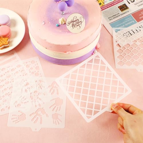 JULBEAR 36-Piece Baking Cookie Stencil Set