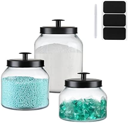 Hyperspace Clear Glass Kitchen Canister Set, Cookie Jar, Food Storage