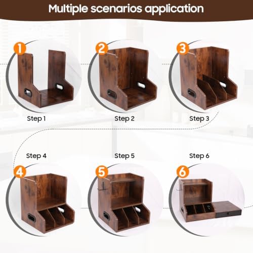 Coffee Station Organizer with K Cup Holder Drawer for Countertop