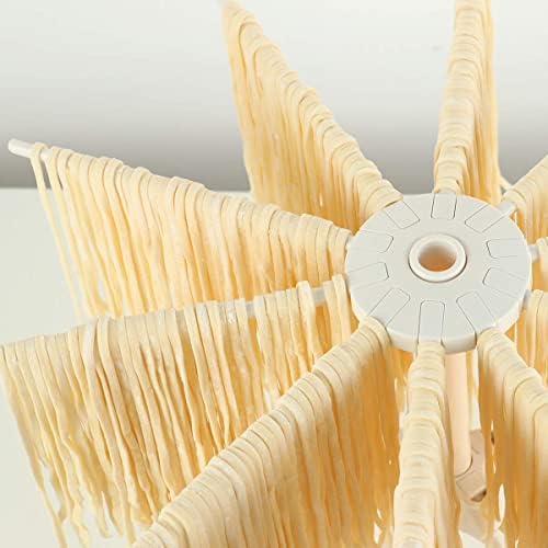 Cambom Collapsible Pasta Drying Rack, 10 Bar, White
