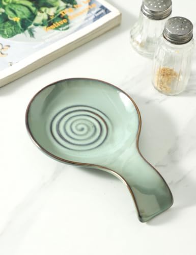 Spoon Rest for Kitchen, Ceramic Spoon Holder for Kitchen Counter