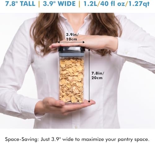 Shazo 6 PC 1.2L Airtight Food Storage Containers with Lids BPA Free